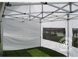 Pop up gazebo FleXtents PRO 2.5x5 m White, incl. 6 sidewalls