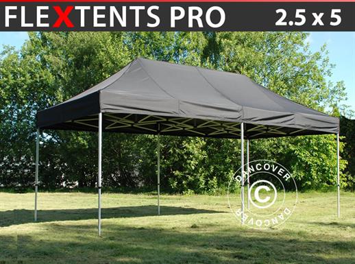 Foldetelt FleXtents PRO 2,5x5m Sort