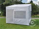 Pop up gazebo FleXtents PRO Trapezo 2x3 m White, incl. 4 sidewalls