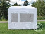 Pop up gazebo FleXtents PRO Trapezo 2x3 m White, incl. 4 sidewalls