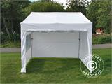 Pop up gazebo FleXtents PRO Trapezo 2x3 m White, incl. 4 sidewalls