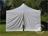 Tente Pliante FleXtents PRO Vintage Style 4x8m Blanc, avec 6 cotés