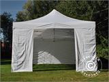 Tente Pliante FleXtents PRO Vintage Style 4x8m Blanc, avec 6 cotés