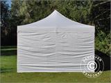 Tente Pliante FleXtents PRO Vintage Style 4x8m Blanc, avec 6 cotés