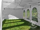 Tente Pliante FleXtents PRO Vintage Style 4x8m Blanc, avec 6 cotés