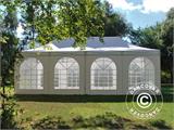 Tente Pliante FleXtents PRO Vintage Style 4x8m Blanc, avec 6 cotés