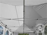 Tente Pliante FleXtents PRO Vintage Style 4x8m Blanc, avec 6 cotés