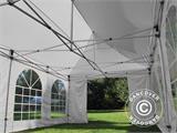 Faltzelt FleXtents PRO Vintage Style 4x8m Weiß, mit 6 Seitenwänden