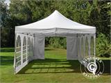 Pop up gazebo FleXtents PRO Vintage Style 4x8 m White, incl. 6 sidewalls