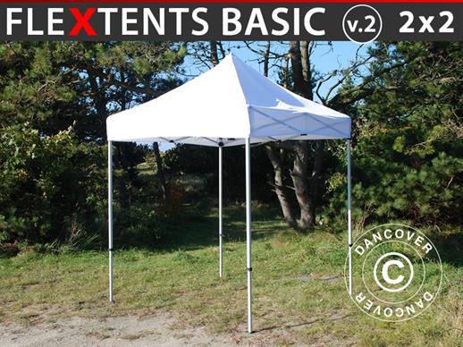 Pop up gazebo FleXtents Basic v.2, 2x2m White