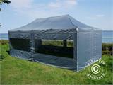 Tente pliante FleXtents PRO Steel 4x8m Gris, avec 6 cotés