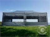 Pop up gazebo FleXtents PRO Steel 4x8 m Grey, incl. 6 sidewalls