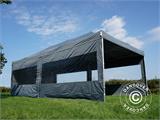 Tente pliante FleXtents PRO Steel 4x8m Gris, avec 6 cotés