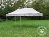 Tente Pliante FleXtents PRO Steel "Peaked" 4x8m Latte, avec 6 cotés