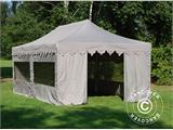 Tente Pliante FleXtents PRO Steel "Morocco" 4x8m Latte, avec 6 cotés