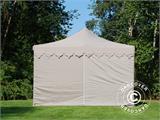 Tente Pliante FleXtents PRO Steel "Morocco" 4x8m Latte, avec 6 cotés