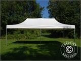 Tente pliante FleXtents PRO Steel 4x8m Blanc, Ignifugé, avec 6 cotés