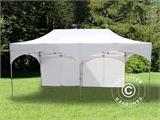 Faltzelt FleXtents PRO Steel "Arched" 3x6m Weiss, mit 6 Seitenwänden