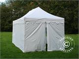 Tente Pliante FleXtents PRO Steel "Morocco" 3x6m Blanc, avec 6 cotés