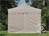 Faltzelt FleXtents PRO Steel "Morocco" 3x6m Latte, mit 6 Seitenwänden