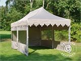 Tente Pliante FleXtents PRO Steel "Morocco" 3x6m Latte, avec 6 cotés