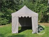 Tente Pliante FleXtents PRO Steel "Morocco" 3x6m Latte, avec 6 cotés