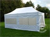 Tente Pliante FleXtents PRO Steel "Peaked" 3x6m Blanc, avec 6 cotés