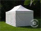 Tente Pliante FleXtents PRO Steel "Peaked" 3x6m Blanc, avec 6 cotés