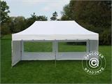 Tente Pliante FleXtents PRO Steel "Peaked" 3x6m Blanc, avec 6 cotés