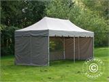 Tente Pliante FleXtents PRO Steel "Peaked" 3x6m Latte, avec 6 cotés