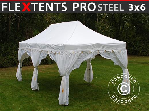 Faltzelt FleXtents PRO Steel "Raj" 3x6m Weiß/Gold