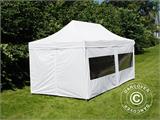 Tente pliante FleXtents PRO Steel 3x6m Blanc, Ignifugé, avec 6 cotés