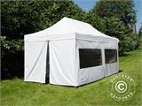 Tente pliante FleXtents PRO Steel 3x6m Blanc, Ignifugé, avec 6 cotés