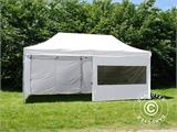 Tente pliante FleXtents PRO Steel 3x6m Blanc, Ignifugé, avec 6 cotés