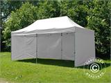 Tente pliante FleXtents PRO Steel 3x6m Blanc, Ignifugé, avec 6 cotés