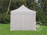 Tente Pliante FleXtents PRO Steel "Peaked" 4x4m Latte, avec 4 cotés