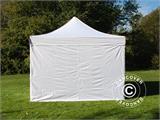 Gazebo pieghevole FleXtents PRO Steel 4x4m Bianco, Ignifugo, inclusi 4 fianchi