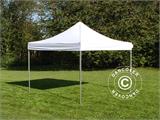 Gazebo pieghevole FleXtents PRO Steel 4x4m Bianco, Ignifugo, inclusi 4 fianchi