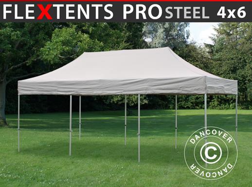 Faltzelt FleXtents PRO Steel 4x6m Latte