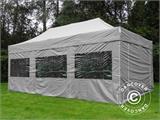 Pop up gazebo FleXtents PRO Steel 4x6 m Latte, incl. 8 sidewalls