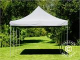 Faltzelt FleXtents PRO Steel 4x6m Grau, mit 8 Seitenwänden