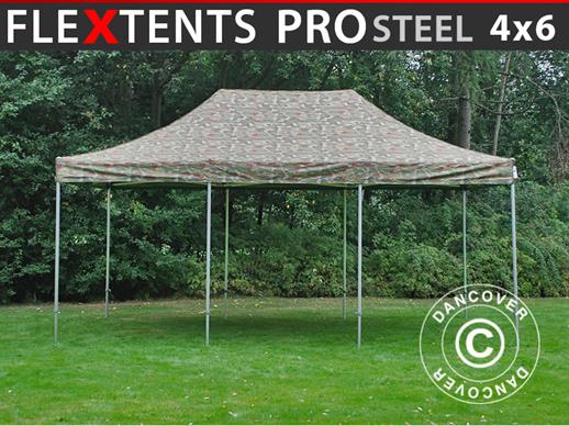 Faltzelt FleXtents PRO Steel 4x6m Camouflage