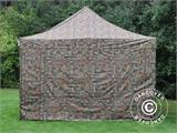 Carpa plegable FleXtents PRO Steel 4x6m Camuflaje, Incl. 8 lados