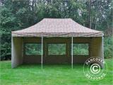 Carpa plegable FleXtents PRO Steel 4x6m Camuflaje, Incl. 8 lados