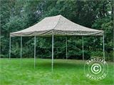 Tente Pliante FleXtents PRO Steel 4x6m Camouflage, avec 8 cotés