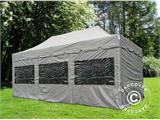 Tente Pliante FleXtents PRO Steel "Peaked" 4x6m Latte, avec 8 cotés