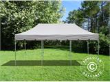 Tente Pliante FleXtents PRO Steel "Peaked" 4x6m Latte, avec 8 cotés