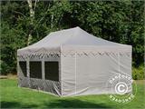 Faltzelt FleXtents PRO Steel "Morocco" 4x6m Latte, mit 8 Seitenwänden