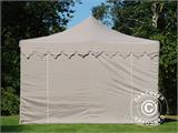 Tente Pliante FleXtents PRO Steel "Morocco" 4x6m Latte, avec 8 cotés