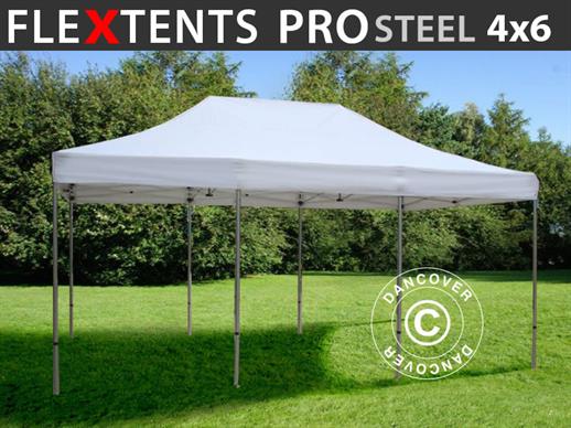 Pop up gazebo FleXtents PRO Steel 4x6 m White